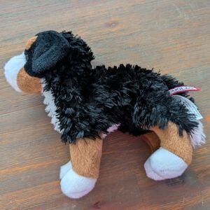 Plush Bernese Mountain Dog Toy - Black/Brown/White